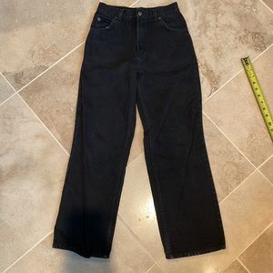 NEW LEGENDS Jeans boys 12 straight leg Black Denim snap closure EUC